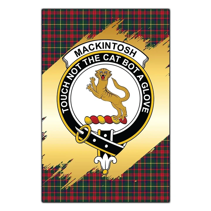 Garden Flag MacKintosh Hunting Modern Clan Gold Crest Gold Thistle