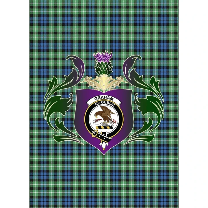 Graham of Montrose Ancient Clan Garden Flag Royal Thistle Of Clan Badge