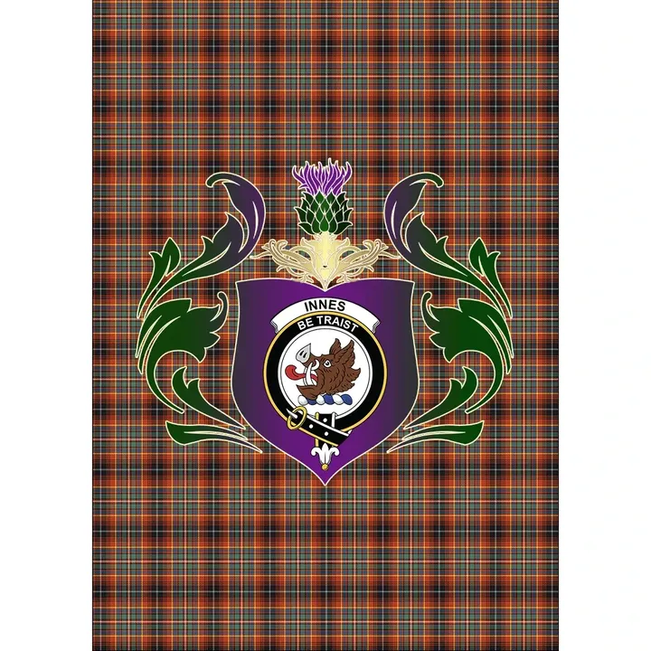 Innes Ancient Clan Garden Flag Royal Thistle Of Clan Badge
