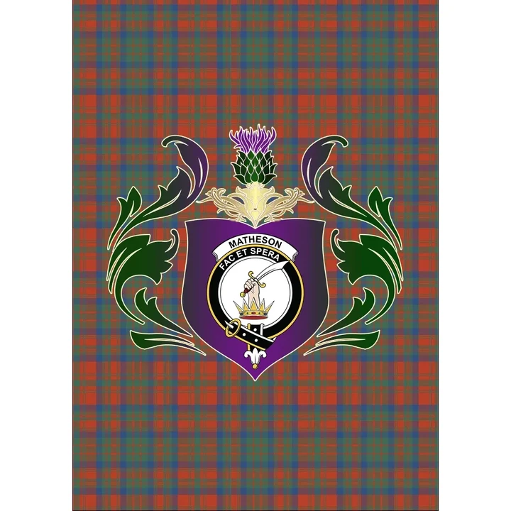 Matheson Ancient Clan Garden Flag Royal Thistle Of Clan Badge