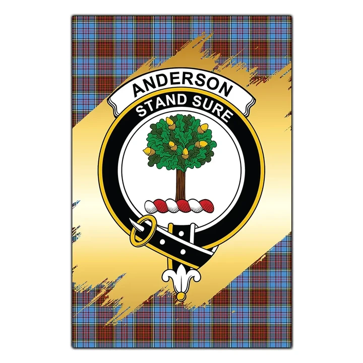 Garden Flag Anderson Modern Clan Gold Crest Gold Thistle