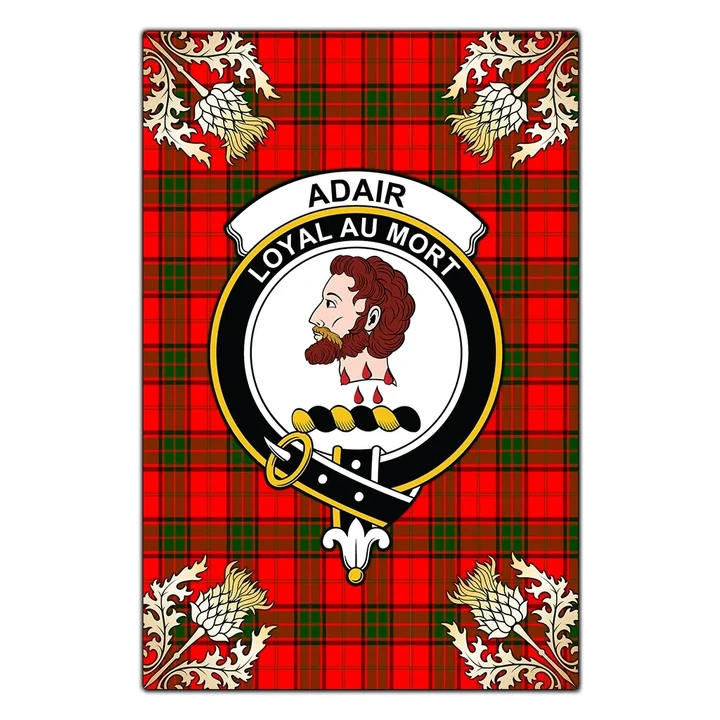 Garden Flag Adair Clan Crest Gold Thistle New