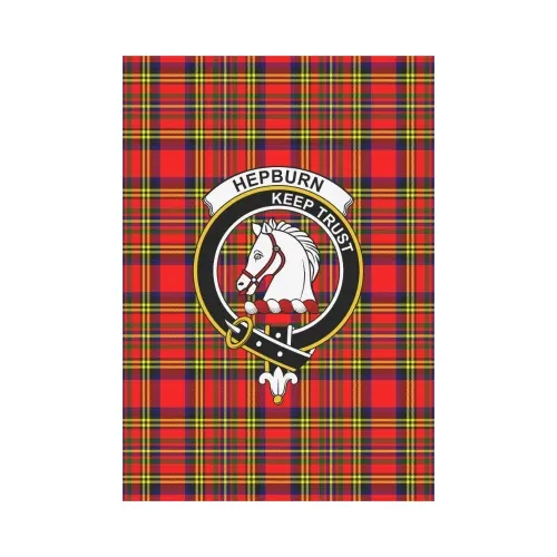 Hepburn Tartan Flag Clan Badge | Scottishclans.co