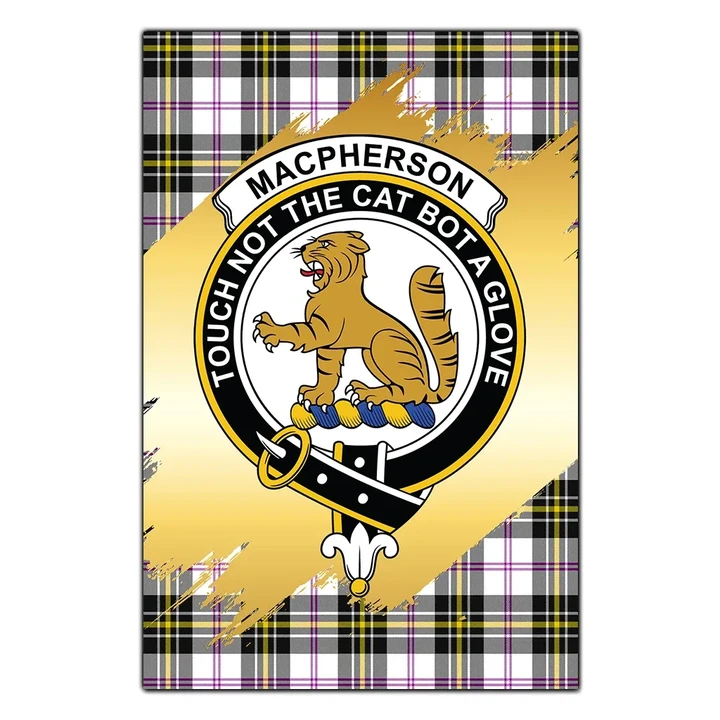 Garden Flag MacPherson Dress Modern Clan Gold Crest Gold Thistle