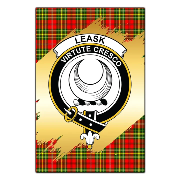 Garden Flag Leask Clan Gold Crest Gold Thistle