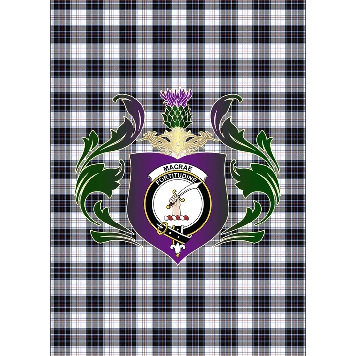 MacRae Dress Modern Clan Garden Flag Royal Thistle Of Clan Badge
