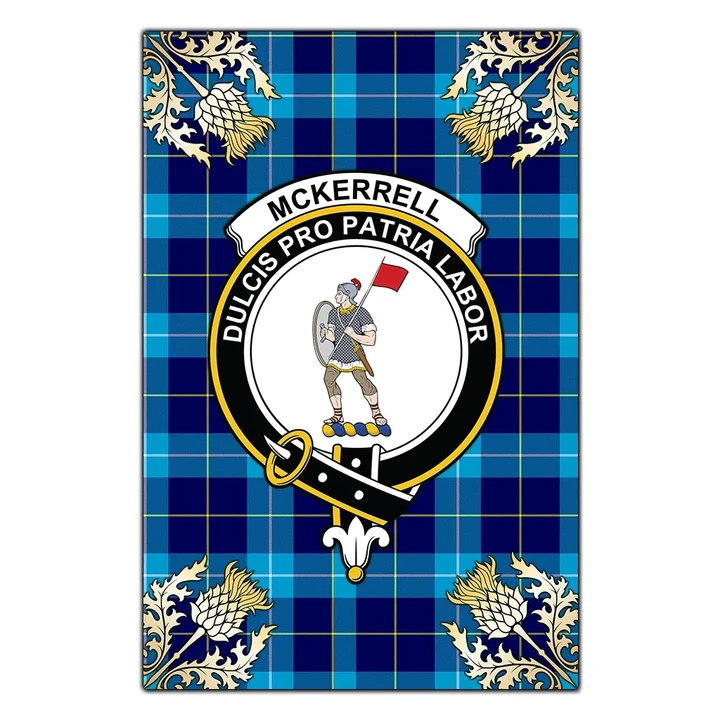 Garden Flag McKerrell Clan Crest Gold Thistle New