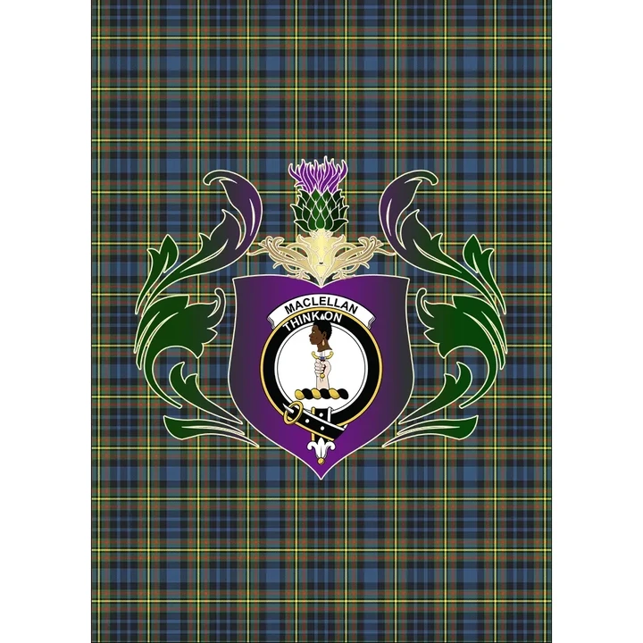 MacLellan Ancient Clan Garden Flag Royal Thistle Of Clan Badge