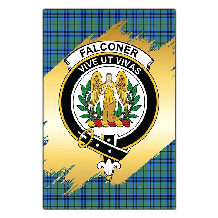 Garden Flag Falconer Clan Gold Crest Gold Thistle
