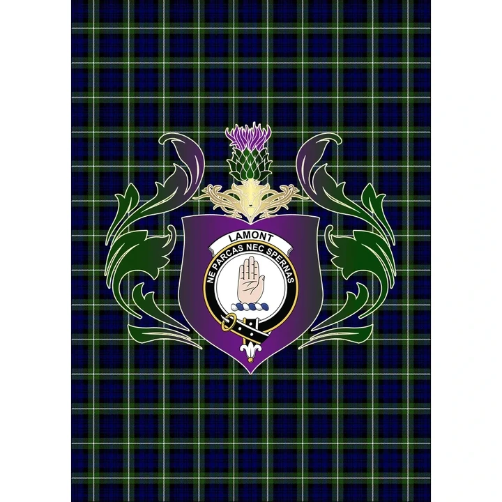 Lamont Modern Clan Garden Flag Royal Thistle Of Clan Badge