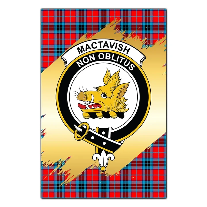 Garden Flag MacTavish Modern Clan Gold Crest Gold Thistle