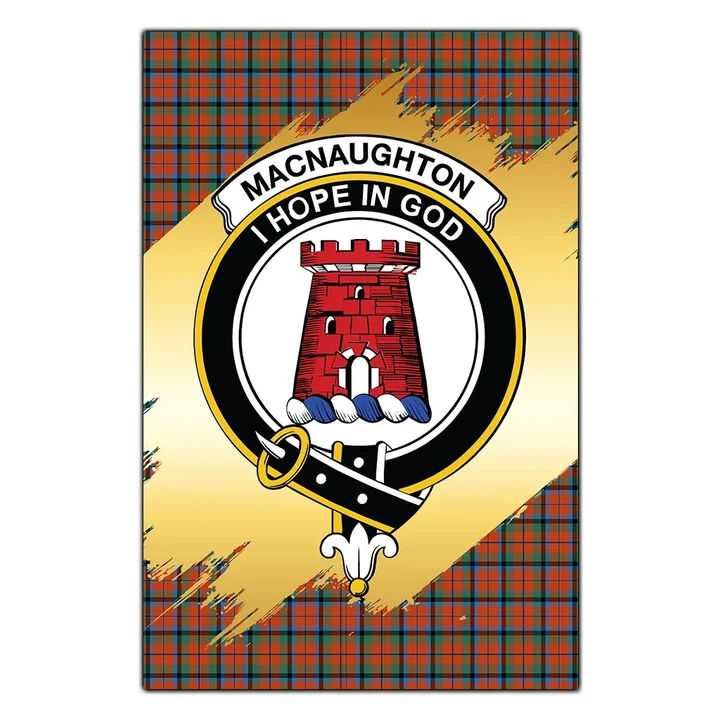 Garden Flag MacNaughton Ancient Clan Gold Crest Gold Thistle