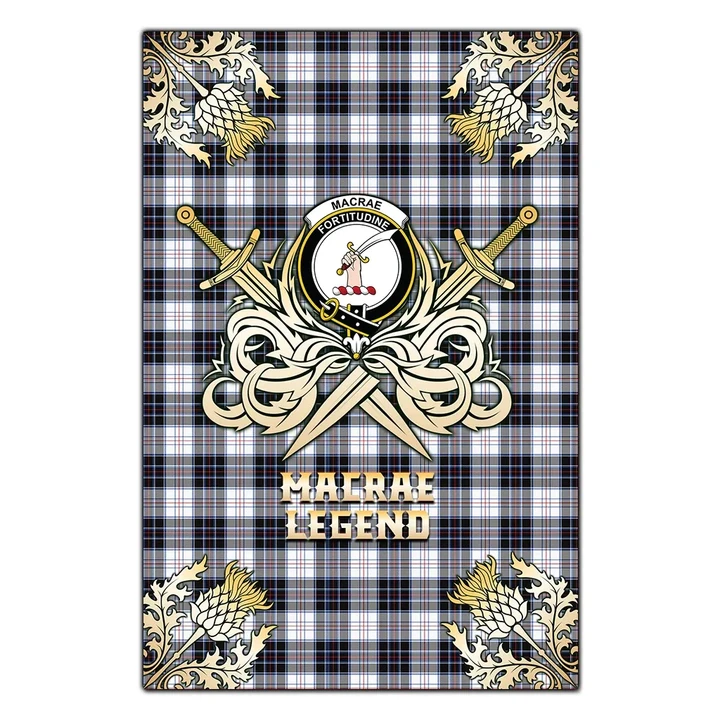 Garden Flag MacRae Dress Modern Clan Crest Golf Courage  Gold Thistle