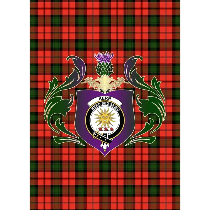 Kerr Modern Clan Garden Flag Royal Thistle Of Clan Badge