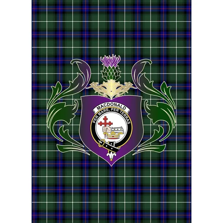 MacDonald of the Isles Hunting Modern Clan Garden Flag Royal Thistle Of Clan Badge