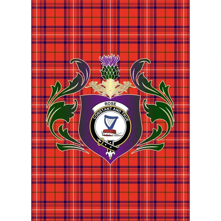Rose Modern Clan Garden Flag Royal Thistle Of Clan Badge