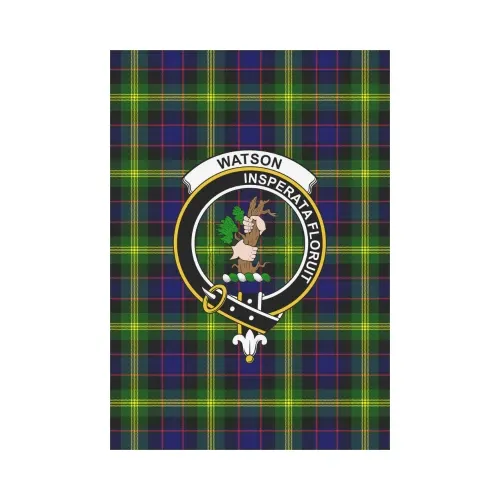Watson Modern Tartan Flag Clan Badge | Scottishclans.co