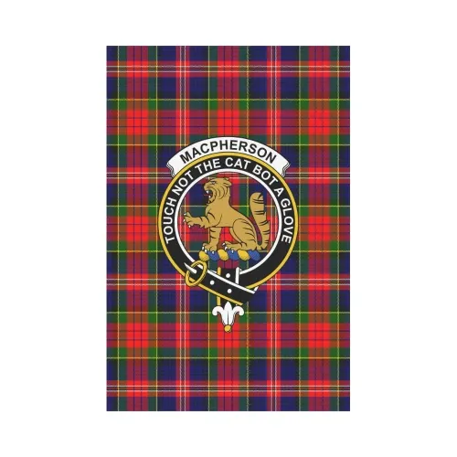 Macpherson Modern Tartan Flag Clan Badge | Scottishclans.co