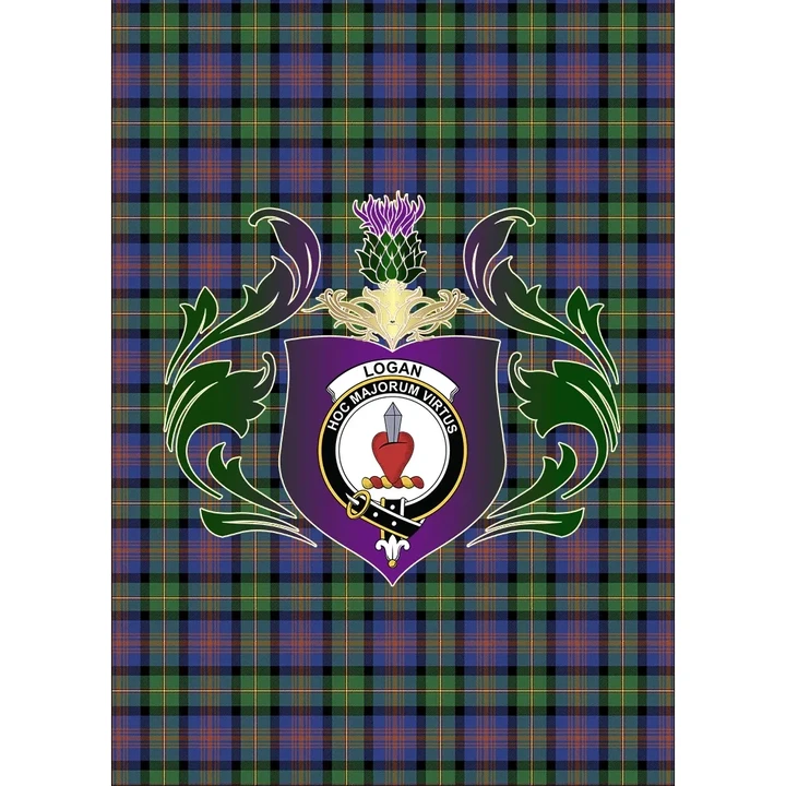 Logan Ancient Clan Garden Flag Royal Thistle Of Clan Badge