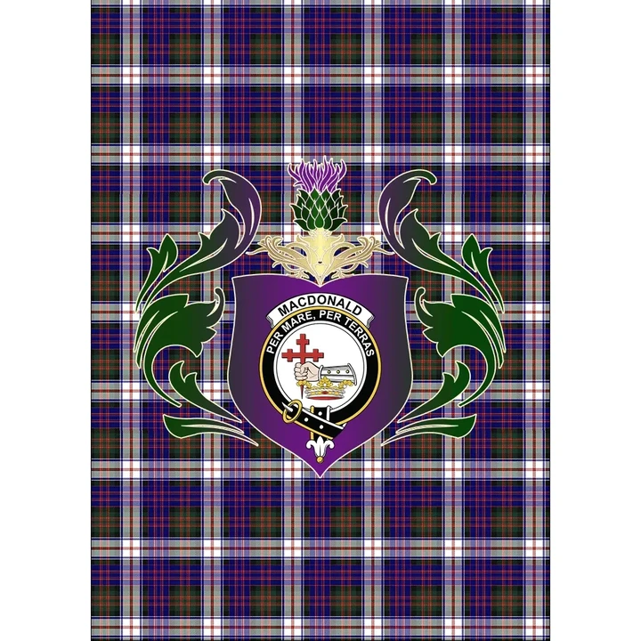 MacDonald Dress Modern Clan Garden Flag Royal Thistle Of Clan Badge
