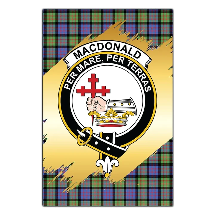 Garden Flag MacDonald Ancient Clan Gold Crest Gold Thistle