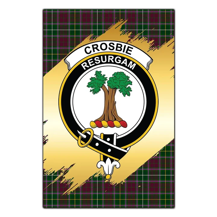 Garden Flag Crosbie Clan Gold Crest Gold Thistle