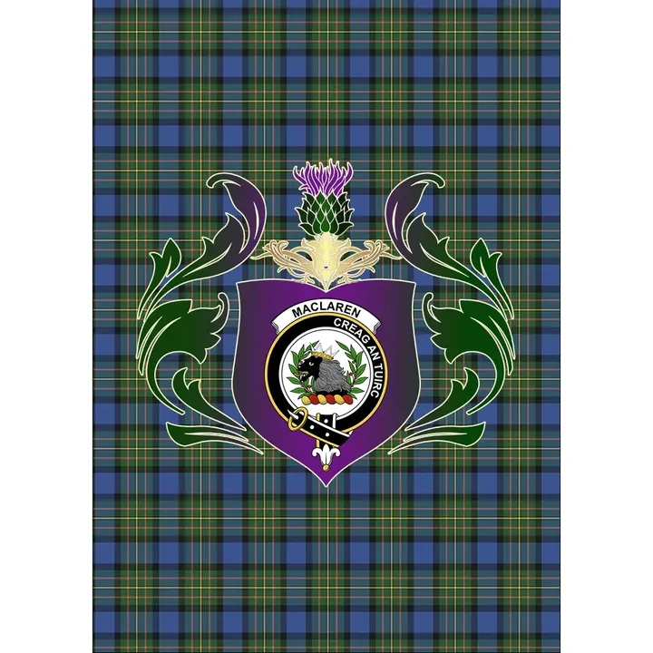 MacLaren Ancient Clan Garden Flag Royal Thistle Of Clan Badge