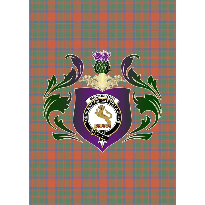 MacKintosh Ancient Clan Garden Flag Royal Thistle Of Clan Badge
