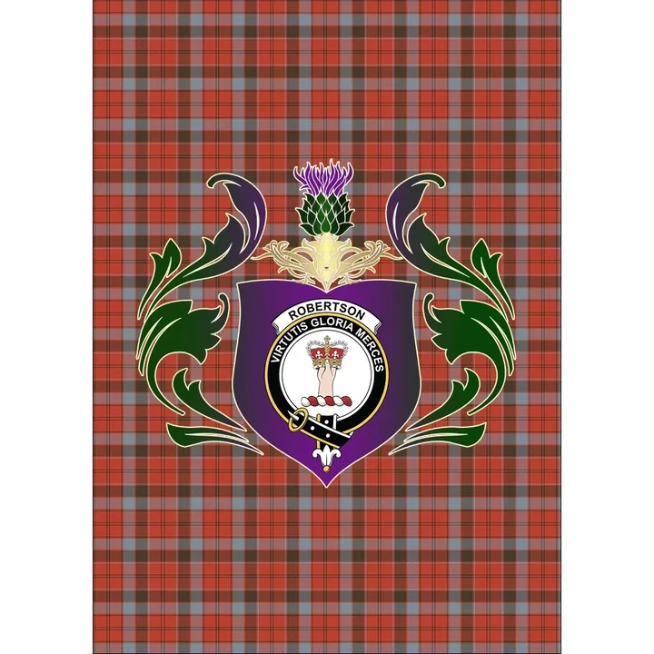 Robertson Weathered Clan Garden Flag Royal Thistle Of Clan Badge