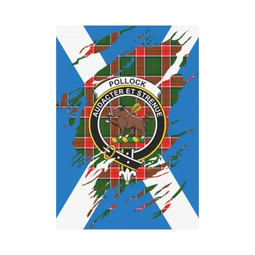 Pollock Lives In Me Tartan Flag | Scottishclans.co