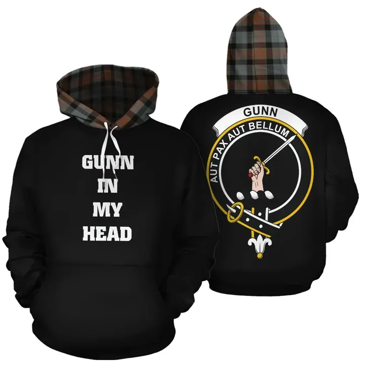 Gunn Weathered In My Head Hoodie Tartan Scotland K9