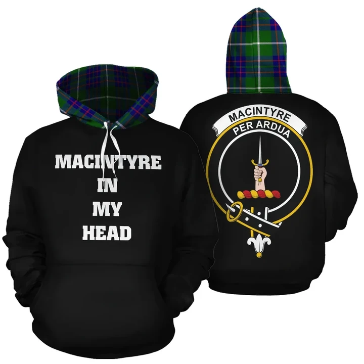 MacIntyre Hunting Modern In My Head Hoodie Tartan Scotland K9