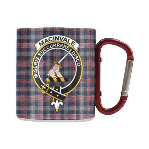 MacInvale Tartan Mug Classic Insulated - Clan Badge | scottishclans.co