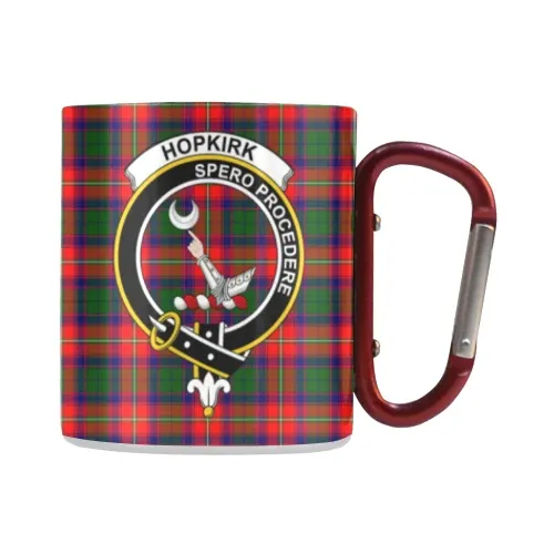 Hopkirk Tartan Tartan Mug Classic Insulated - Clan Badge | scottishclans.co