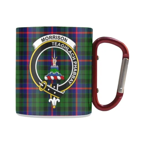 Morrison Modern Tartan Mug Classic Insulated - Clan Badge | scottishclans.co