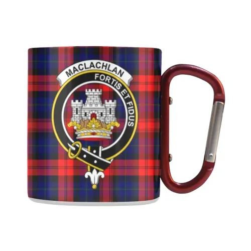 Maclachlan Modern Tartan Mug Classic Insulated - Clan Badge | scottishclans.co