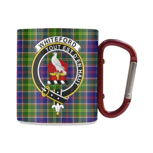 Whitefoord Tartan Mug Classic Insulated - Clan Badge | scottishclans.co