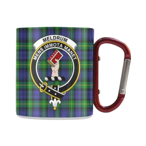 Meldrum Tartan Mug Classic Insulated - Clan Badge | scottishclans.co