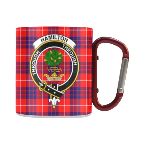 Hamilton Modern Tartan Mug Classic Insulated - Clan Badge | scottishclans.co