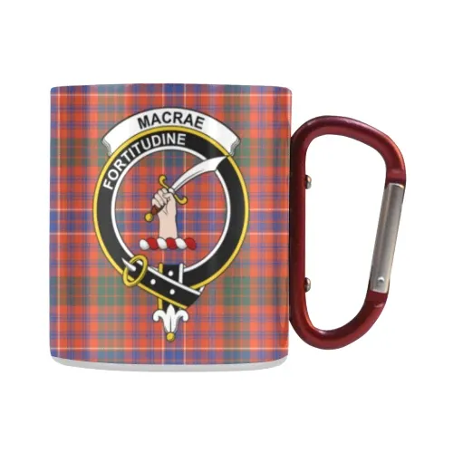 Macrae Ancient Tartan Mug Classic Insulated - Clan Badge | scottishclans.co