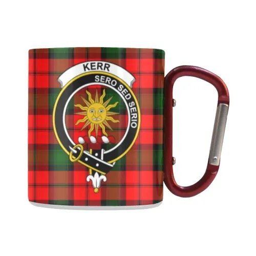 Kerr Modern Tartan Mug Classic Insulated - Clan Badge | scottishclans.co