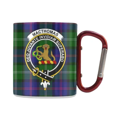 Macthomas Modern Tartan Mug Classic Insulated - Clan Badge | scottishclans.co