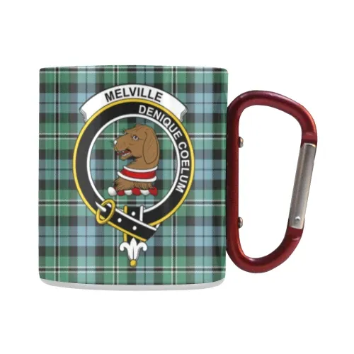 Melville Tartan Mug Classic Insulated - Clan Badge | scottishclans.co