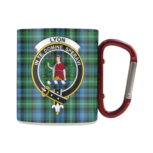 Lyon Clan Tartan Mug Classic Insulated - Clan Badge | scottishclans.co