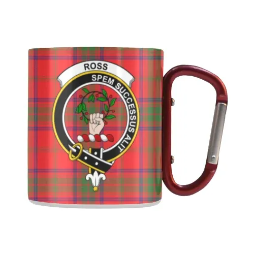 Ross Modern Tartan Mug Classic Insulated - Clan Badge | scottishclans.co