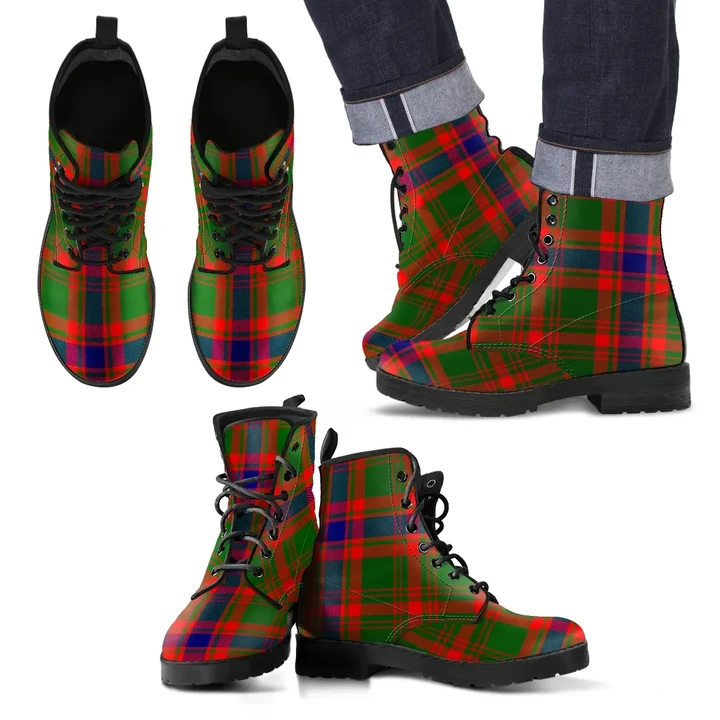 Nithsdale District Tartan Leather Boots Footwear Shoes