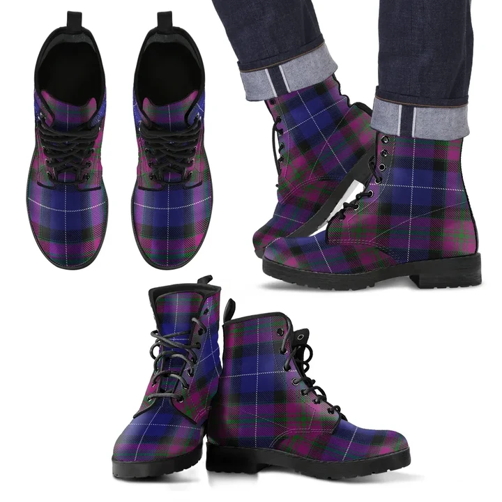 Pride of Scotland Tartan Leather Boots Footwear Shoes