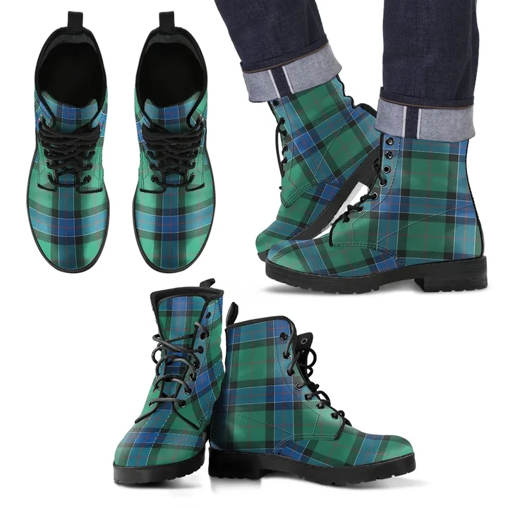 Sinclair Hunting Ancient Tartan Leather Boots Footwear Shoes