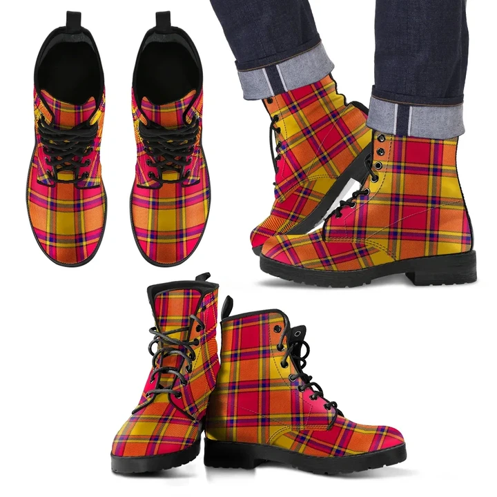 Scrymgeour Tartan Leather Boots Footwear Shoes