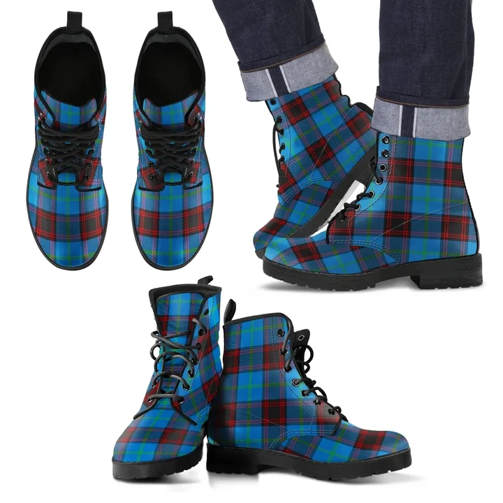 Home Ancient Tartan Leather Boots Footwear Shoes